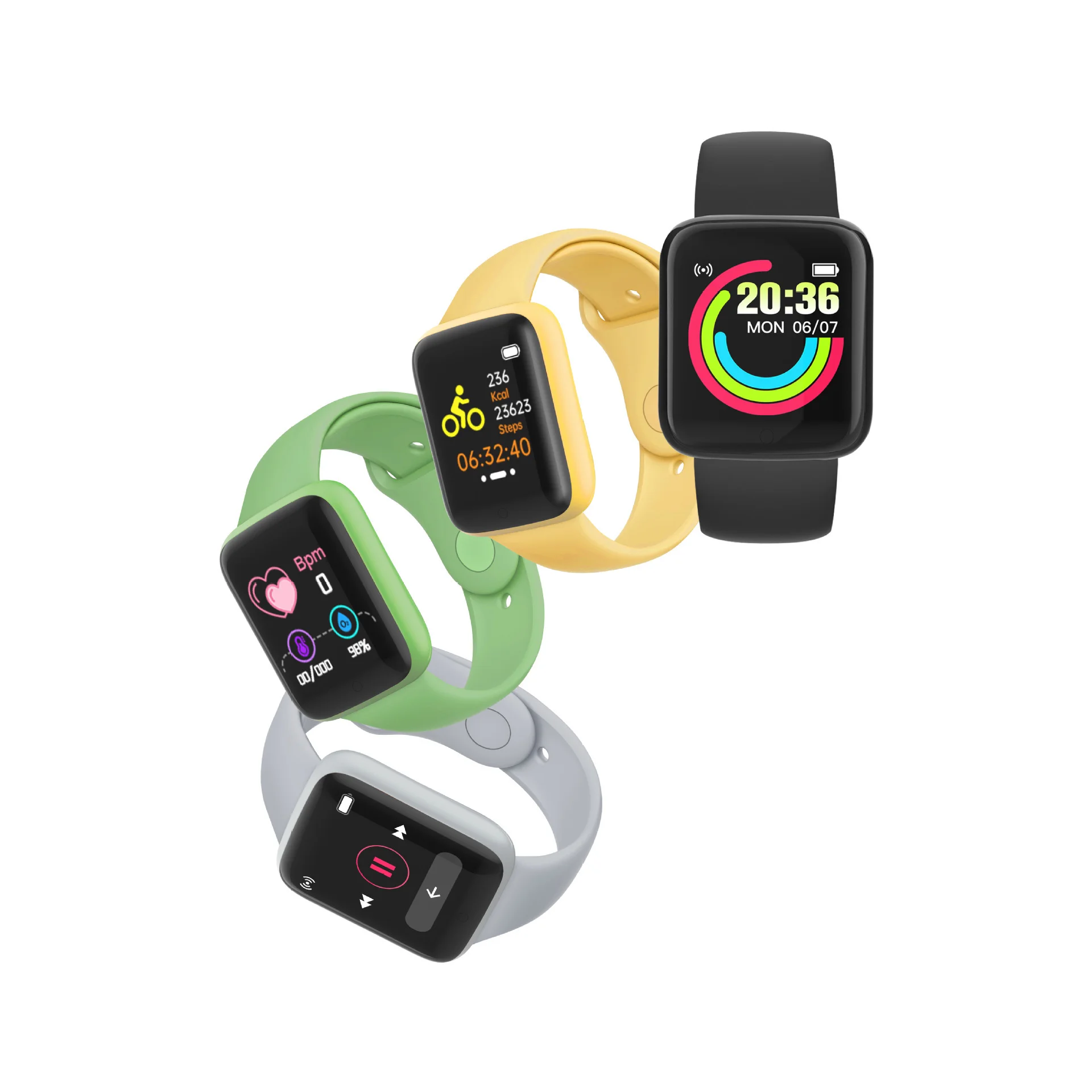 Hot Selling Smart Watch Y68 Oferta Client For Ladies D20 Smart Watch Strap Silicone