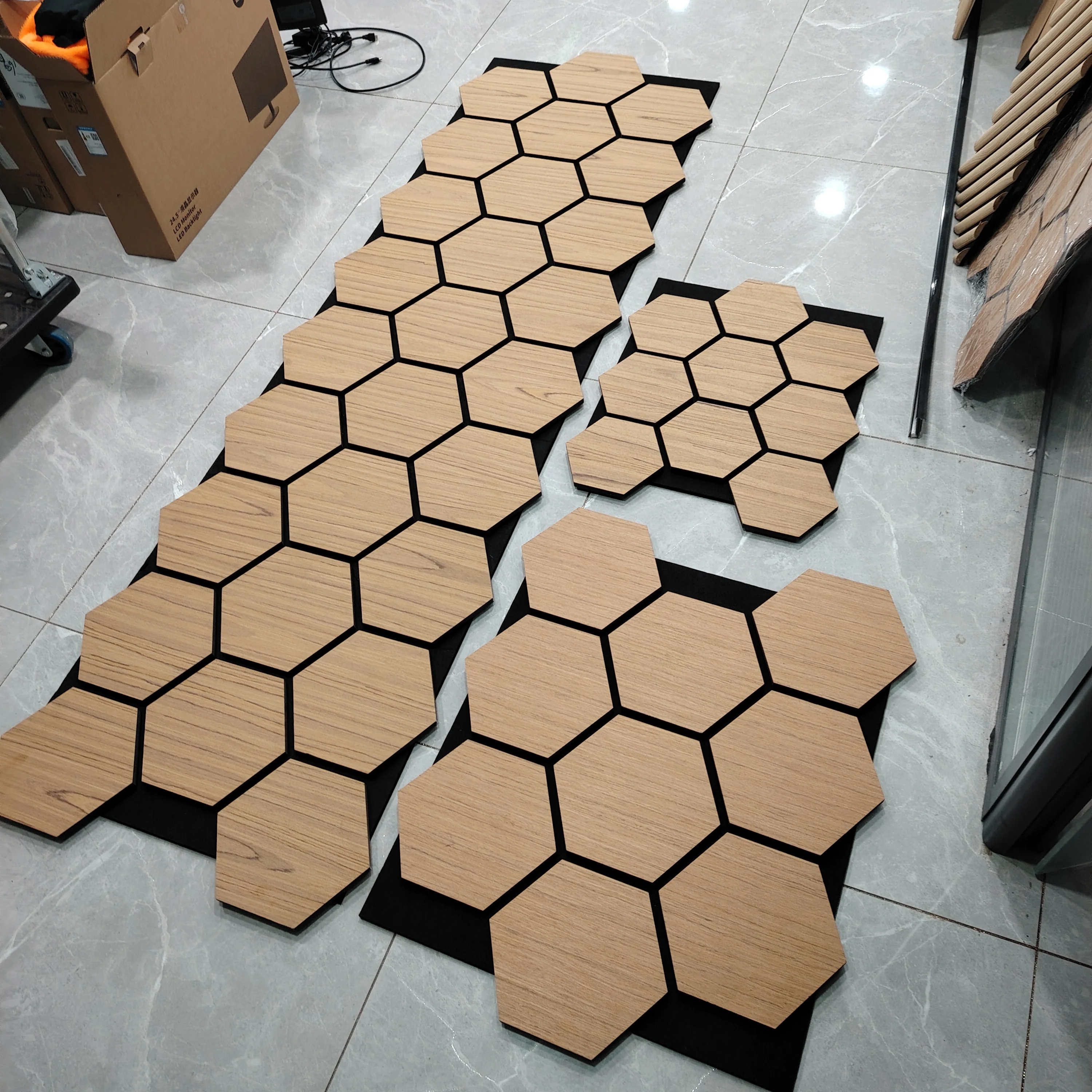 Polyester Fiber Wood Strip new products sound proofing acoustic panel wooden acoustic panel
