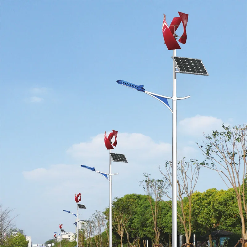 High Efficiency 100W Vertical Wind Turbine and Solar Street LED Light