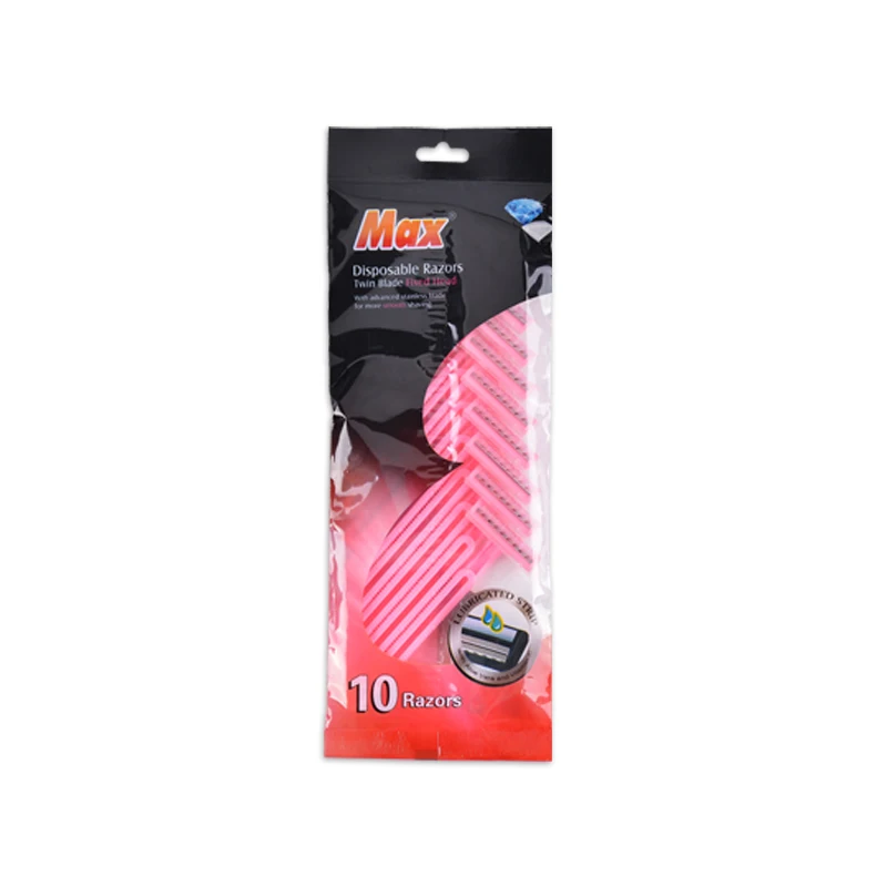Max 10pcs Lady 2 Blade Disposable Razor With Soap