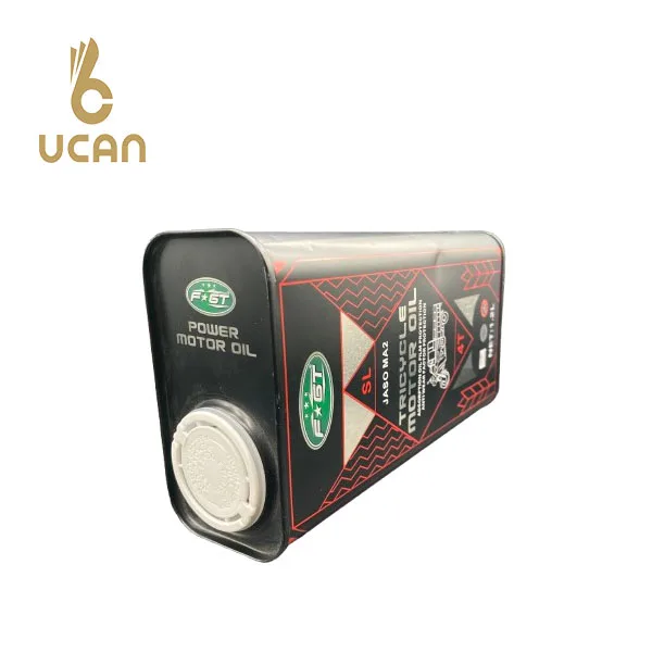 1 Liter Metal Can for Engine Oil 1L Metal Tin Can Empty Tins for Lubricant Motor Oils