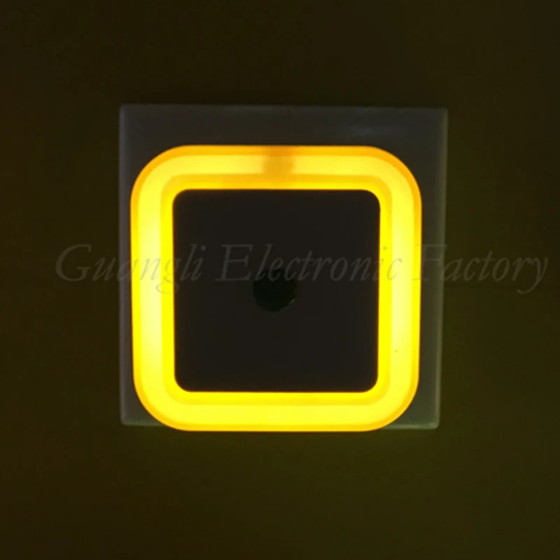 W081 OEM Lamp with Auto Dusk to Dawn Sensor for Baby Bedroom US EU plug in square shape LED sensor Night Light