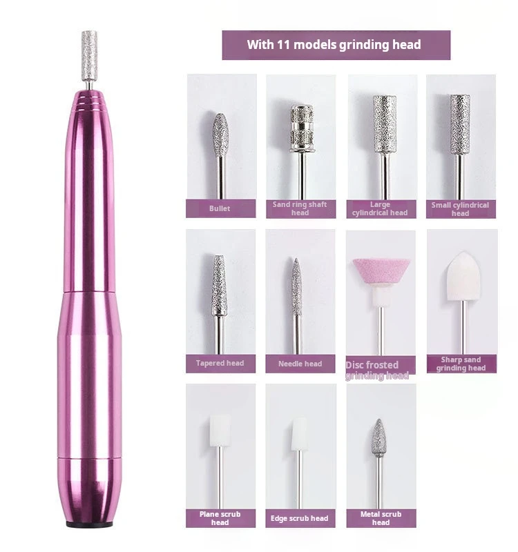 Electric Nail Drill USB Manicure Pen Sander Polisher Professional  Electrical Nail Files Electric Kit Efile Nail Drill