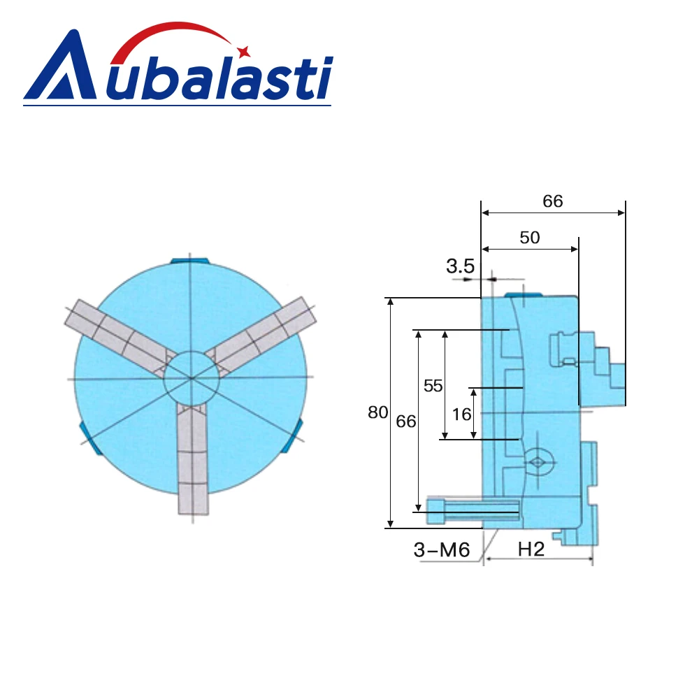  Aubalasti 1 комплект K11 80 мм 3 дюйма 3-кулачковый руководство патрон токарного станка Самоцентрирующиеся патроны SANOU K11-80 с компьютерным числовым программным управлением