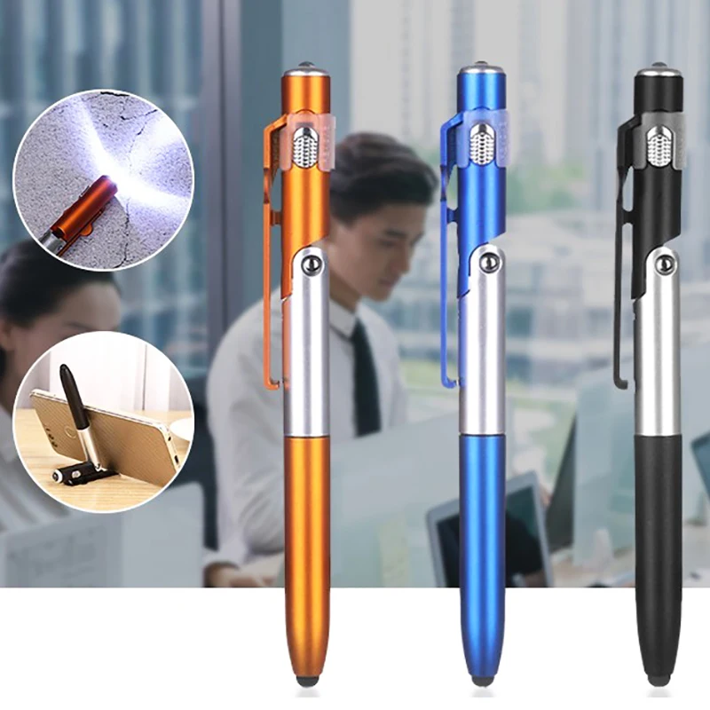 new Multifunctional LED Light Folding Holder Night Reading novelty school Ballpoint Pen