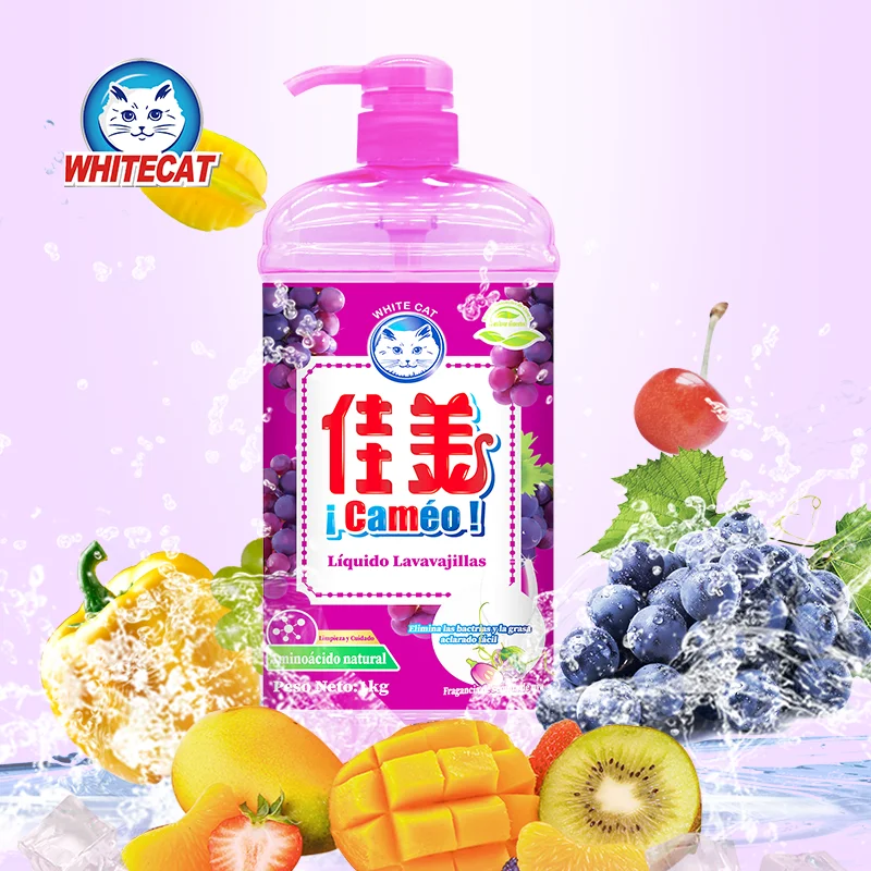 WhiteCat 1000ml concentrated Dish Wash Liquid Clean Product Private label Dishwashing Liquid Soap