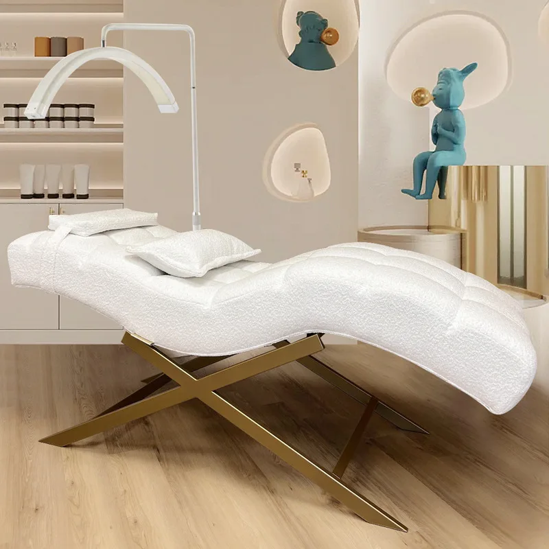 High-end beauty salon special eyelash nail facial care S-shaped massage table