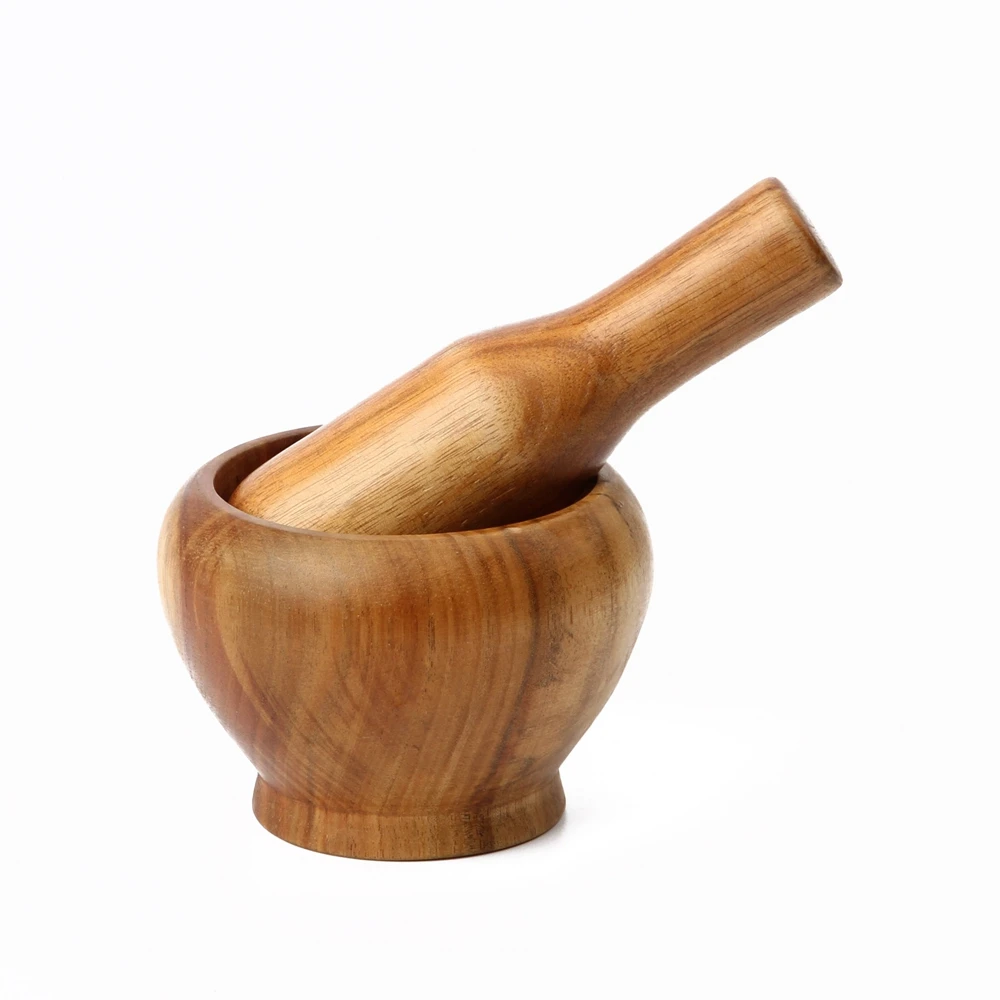 2022 специи пестик пресс Мясорубка бамбуковая деревянная ступка и пестик набор, пестик Ступка