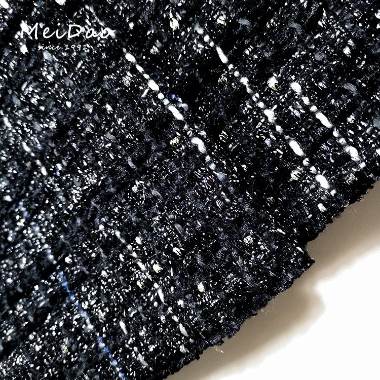 MEIDAO-120121 Tweed Black Long Straight Skirts