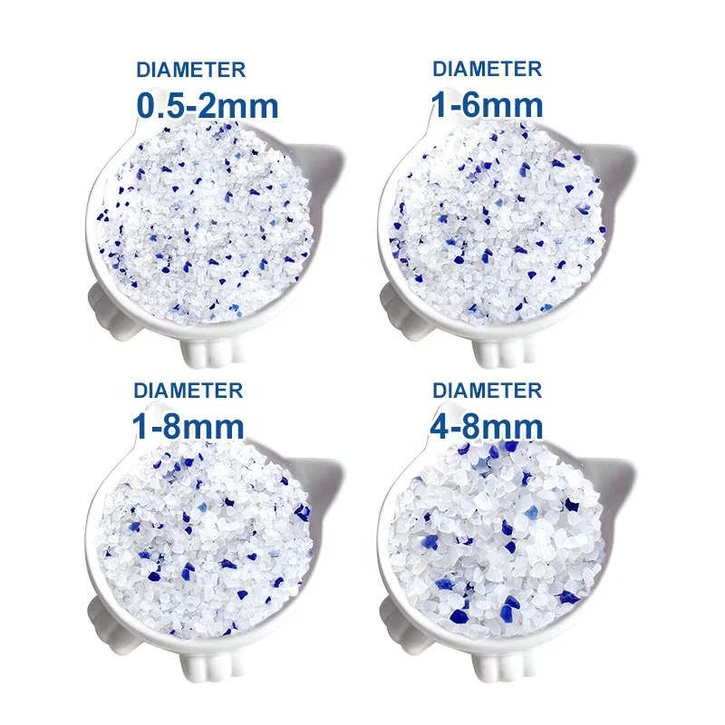 Silica Gel Sand Filler Clean with Blue Prtical Crystal Cat Litter for Cat Toilet Cleaning