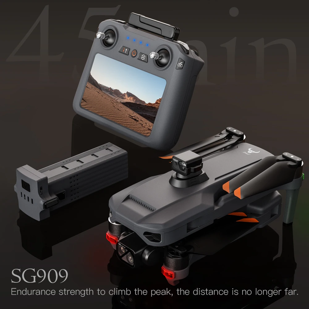 Newest SG909 4K Drones GPS 5G WiFi Foldable Quad Copter Obstacle Avoidance Optional Touchscreen Remote Controls 10Km Plastic Pro