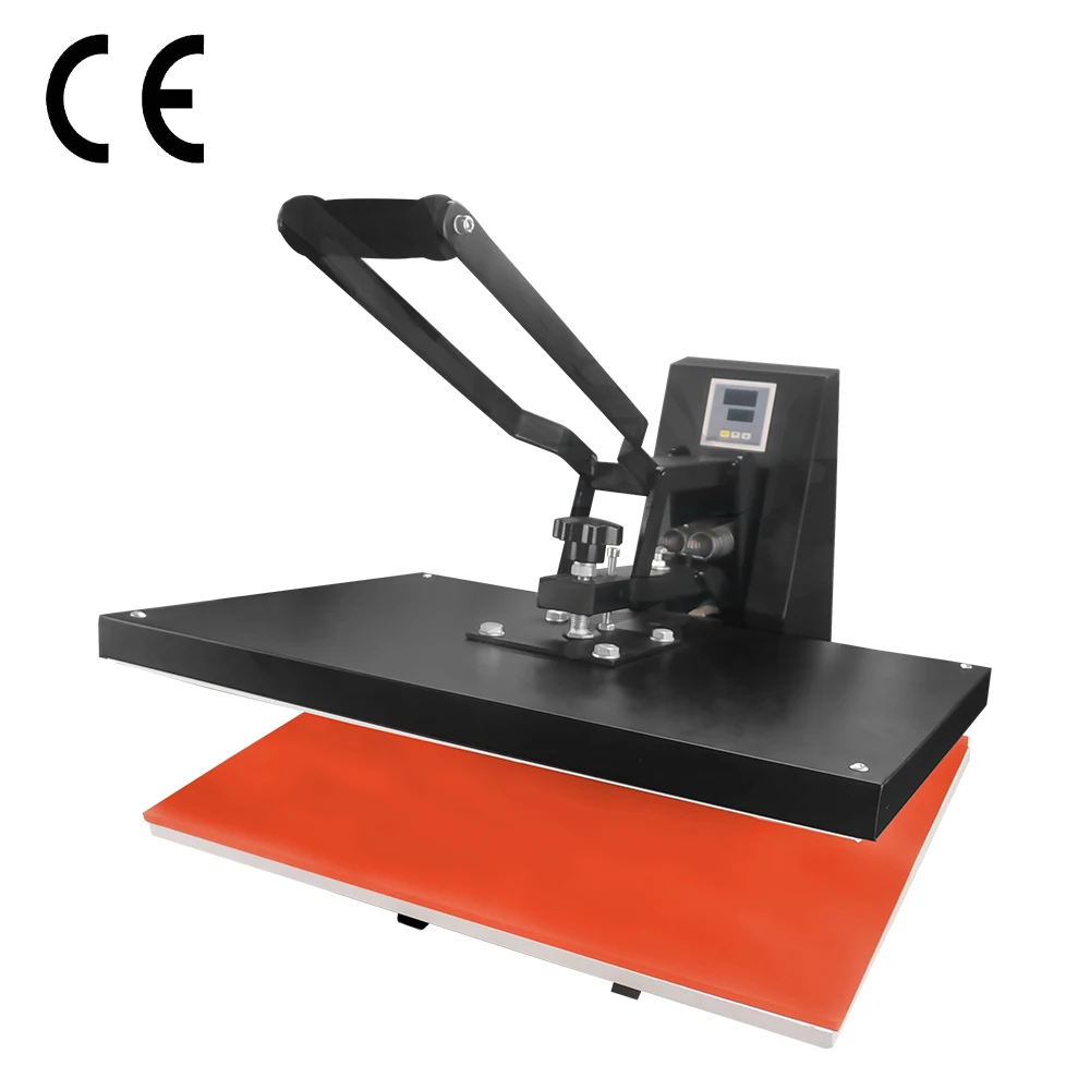 40*60 cm Teflon Flat Aluminum Plate Custom Logo Manual Clothes Heat Transfer Machine For Garment