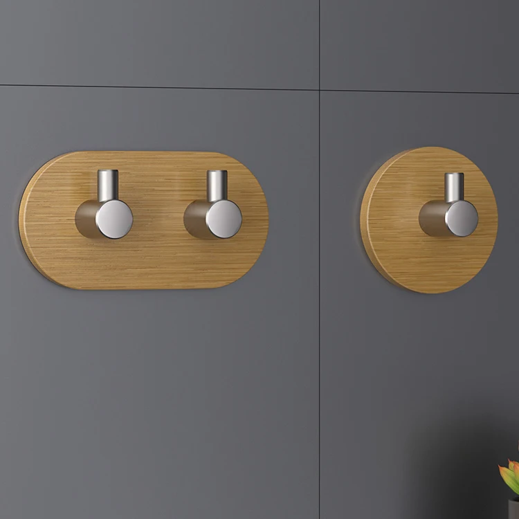 Hot Selling Removable Stainless Steel Living Room Bathroom Towel Clothes Key Hang Hooks