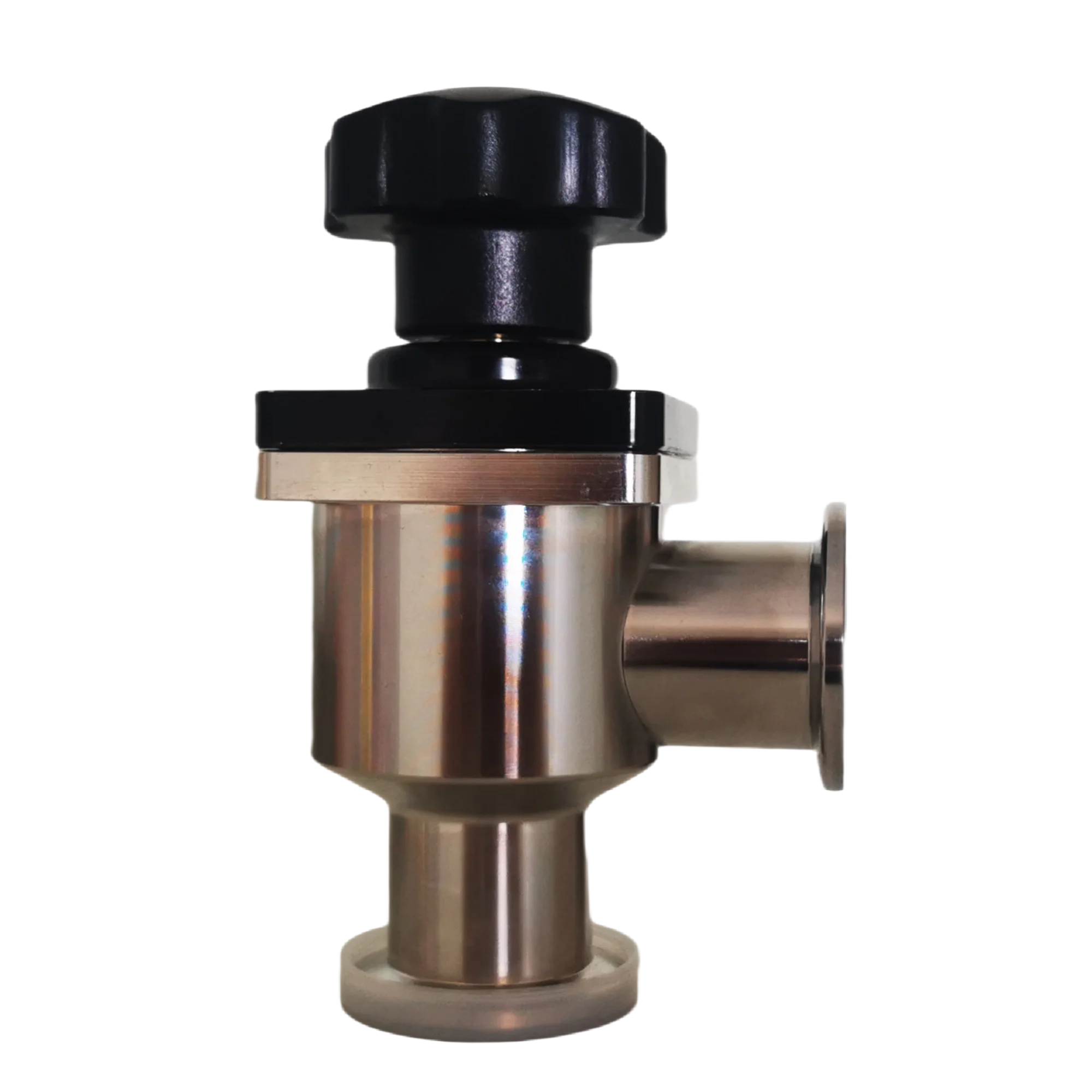 Professional Supplier Good Quality ISO CF KF Flapper Ultra-high Vacuum Manual Angle Valve