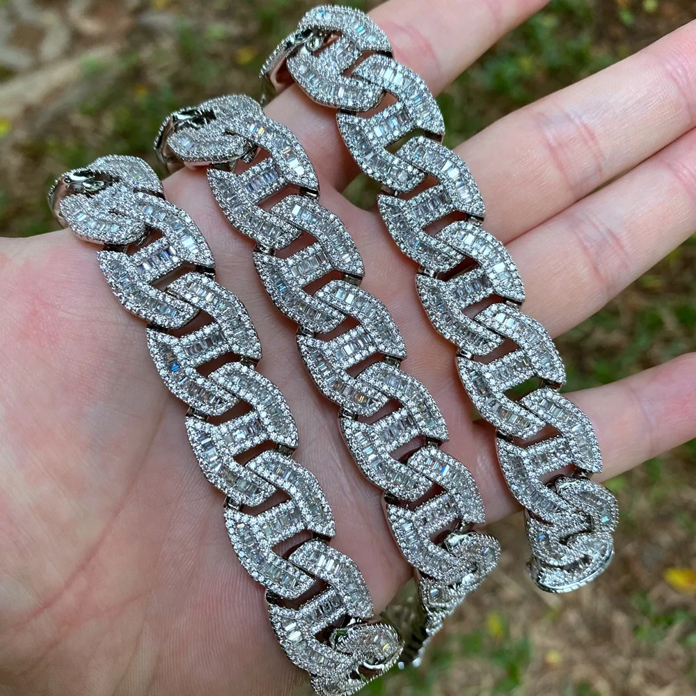 
Mister Jewelry Cooperated Rapper Body S Shaped Baguette Chain Male Link Fence 