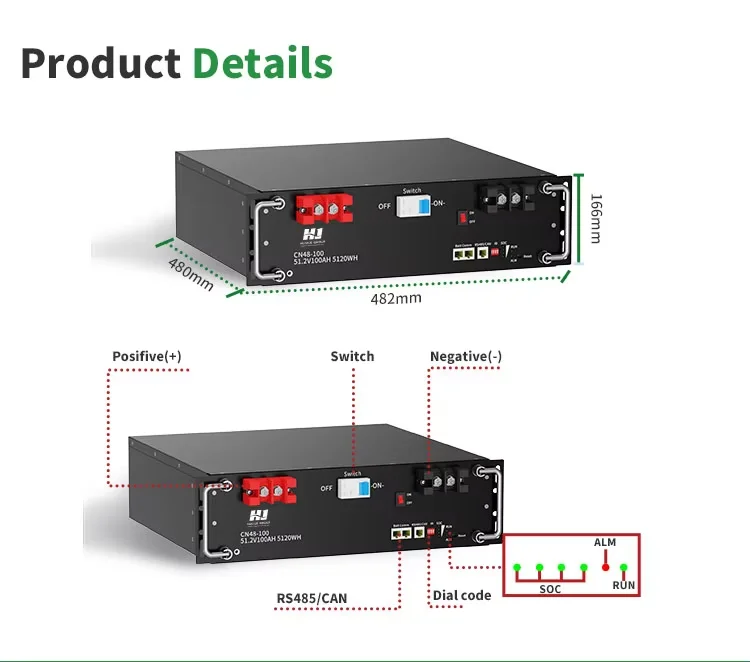 Energy Storage Lithium Ion Battery Akku 20kw 30kw 40kw 51.2V 200ah 280ah 300ah 400ah 500ah 600ah 48V Lifepo4 Battery
