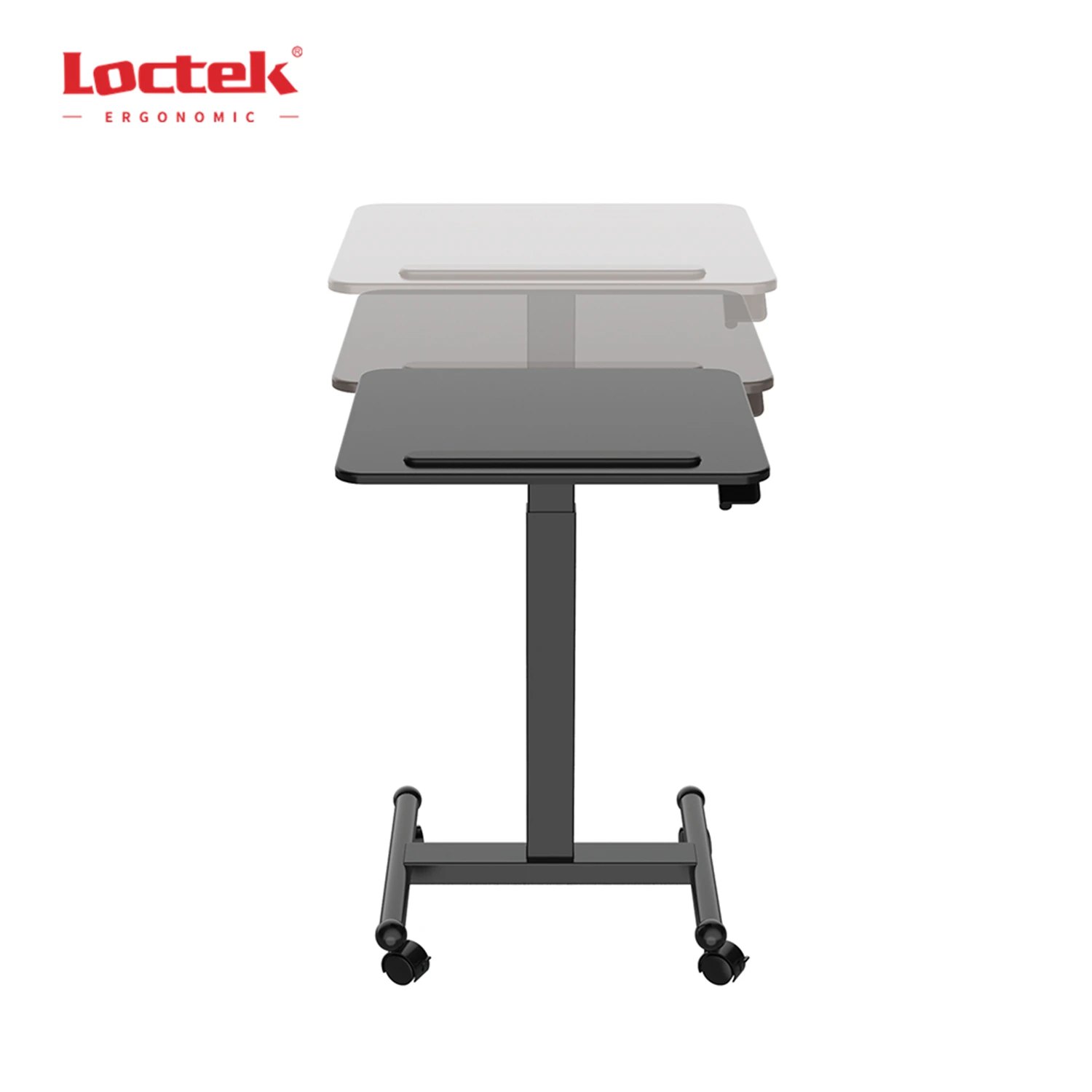 Pneumatic Gas spring Lift Standing Desk Laptop Height Adjustable Mobile Office Desk Loctek MT303MT