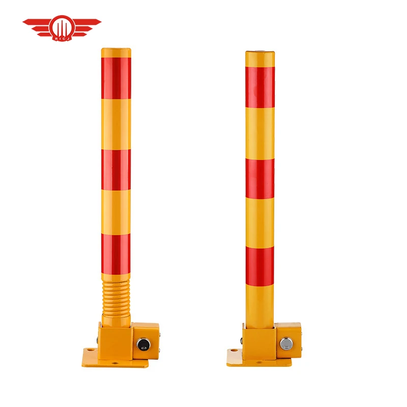 Spring Bollards Car Parking Lock with Keys Fixed Parking Barrier Parking Space Blocker