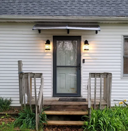 3*4ft Window Door Awnings Solid Outdoor Polycarbonate Sheet Awning Roof Sheet Aluminum Canopy Window Awnings