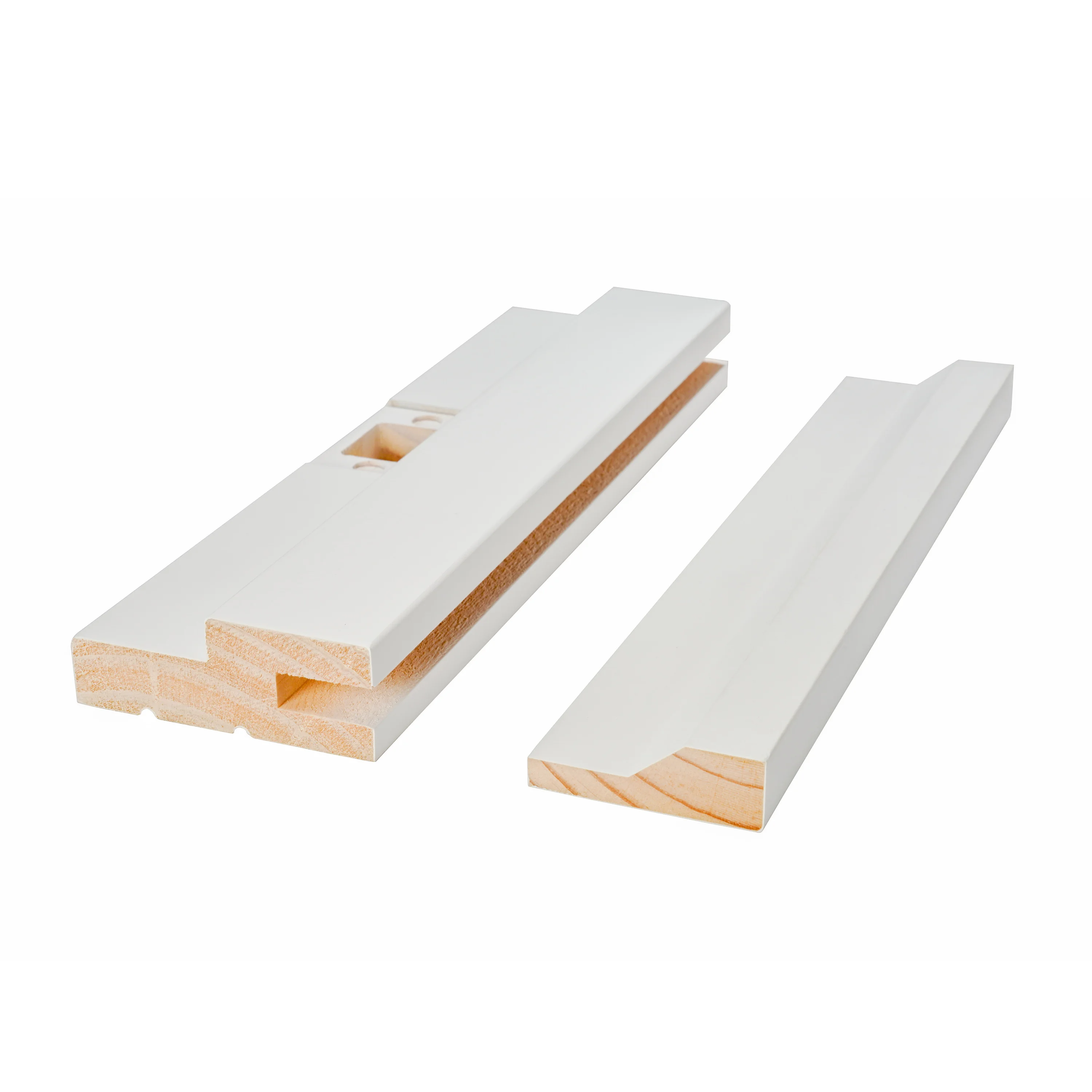 Modern White Primed Finger Joint Pine Split Door Jamb for Hotel or Home Construction with Elegant Design