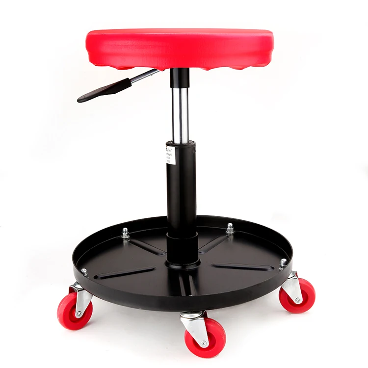 Adjustable rolling car repair stool pneumatic mechanical rolling seat for garage