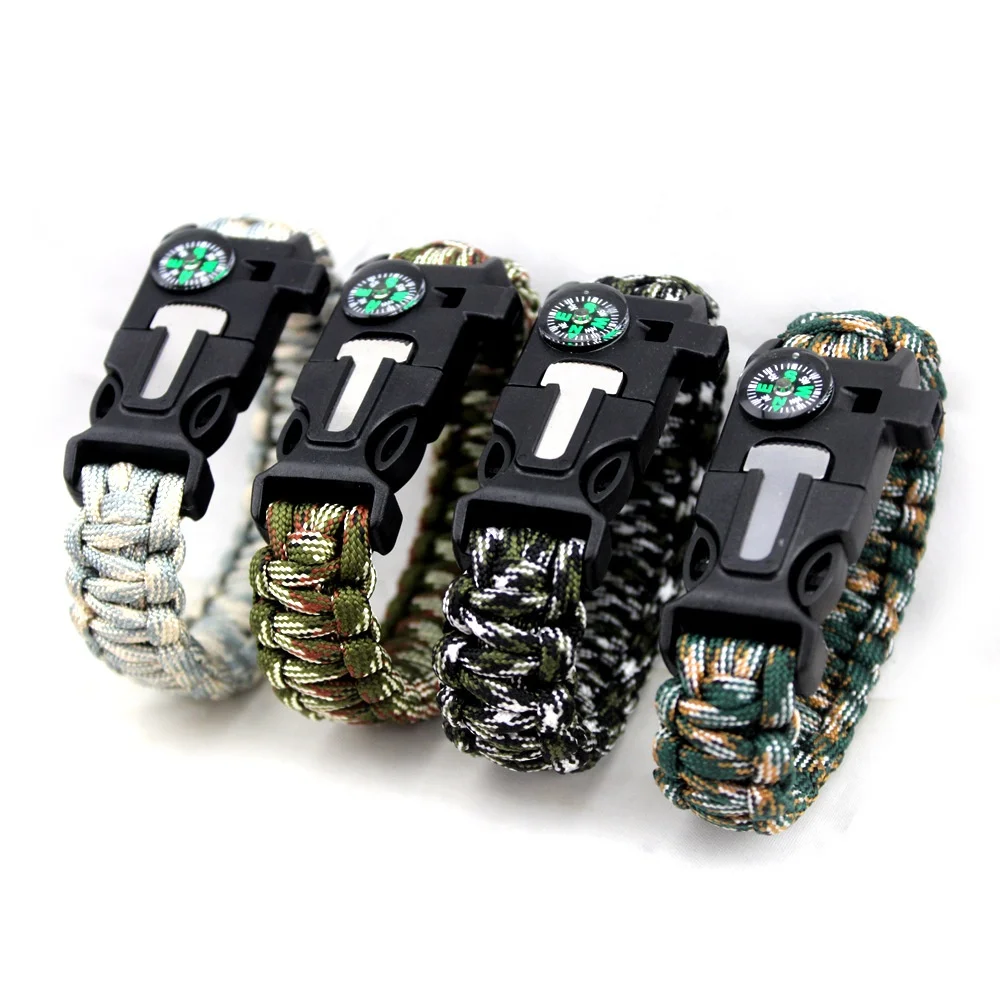 Custom Handmade Paracord Sport Multifunction Camping Safety Outdoor Survival Bracelet
