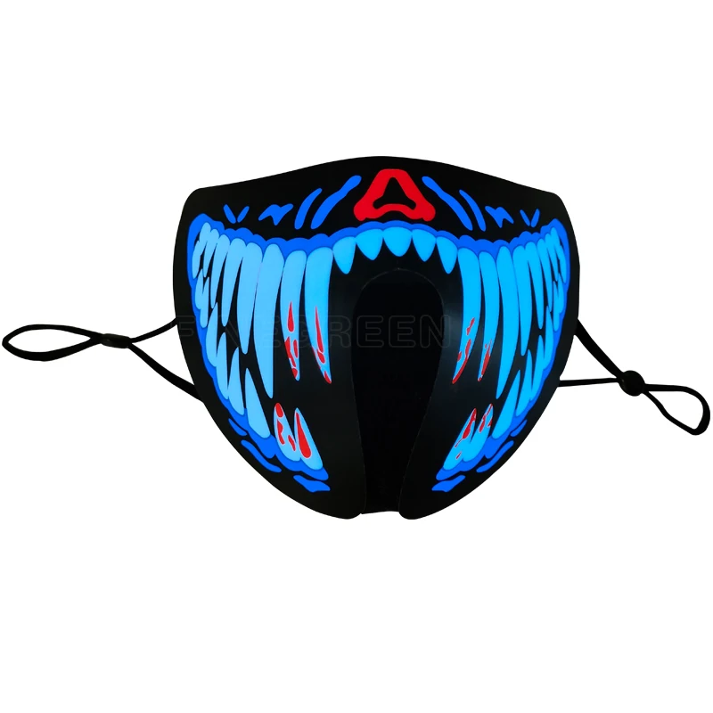 cool light new design led face mask led Halloween party mask