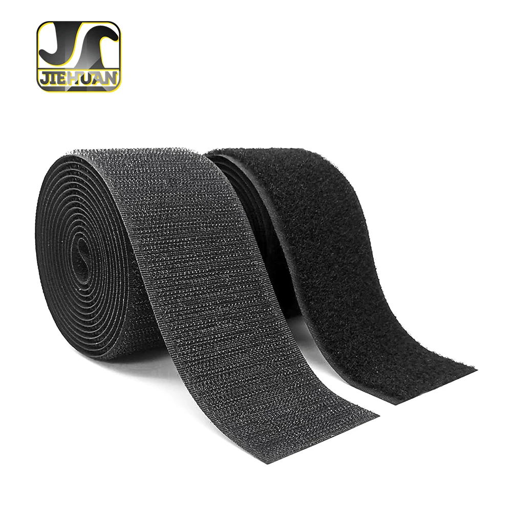 Eco-friendly black 40mm 100%nylon industrial strength heavy-duty velcro hook & loop tape for Medical devices