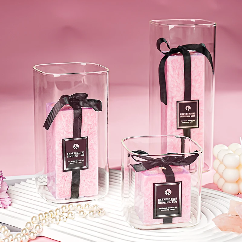 Oem/Odm Custom Logo Candle Holder Cup Glass Candle Jars For Candle Making