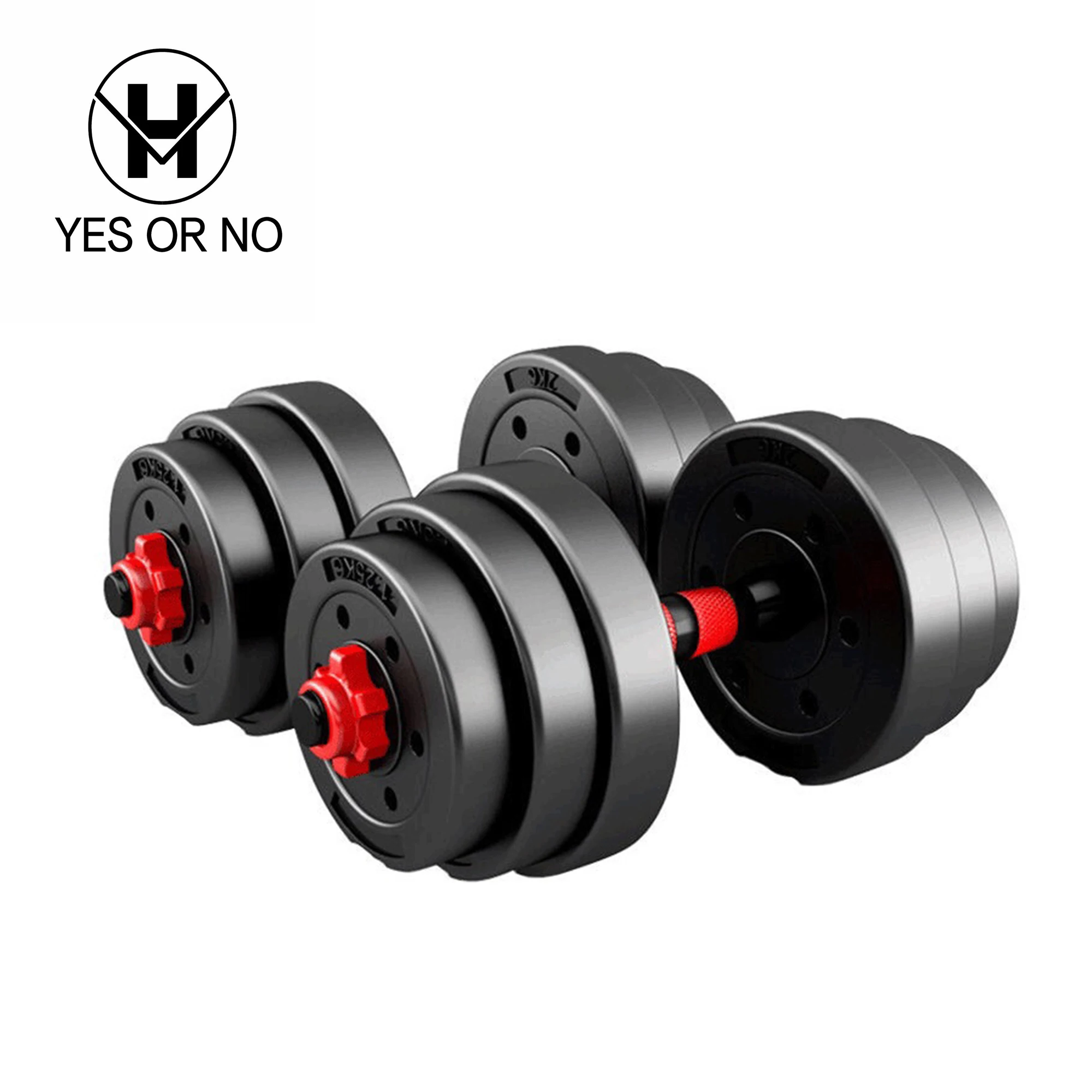 YES OR NO High Quality Multifunctional Cement Dumbbell Set Sports Weight Lifting Adjustable Dumbbell Set
