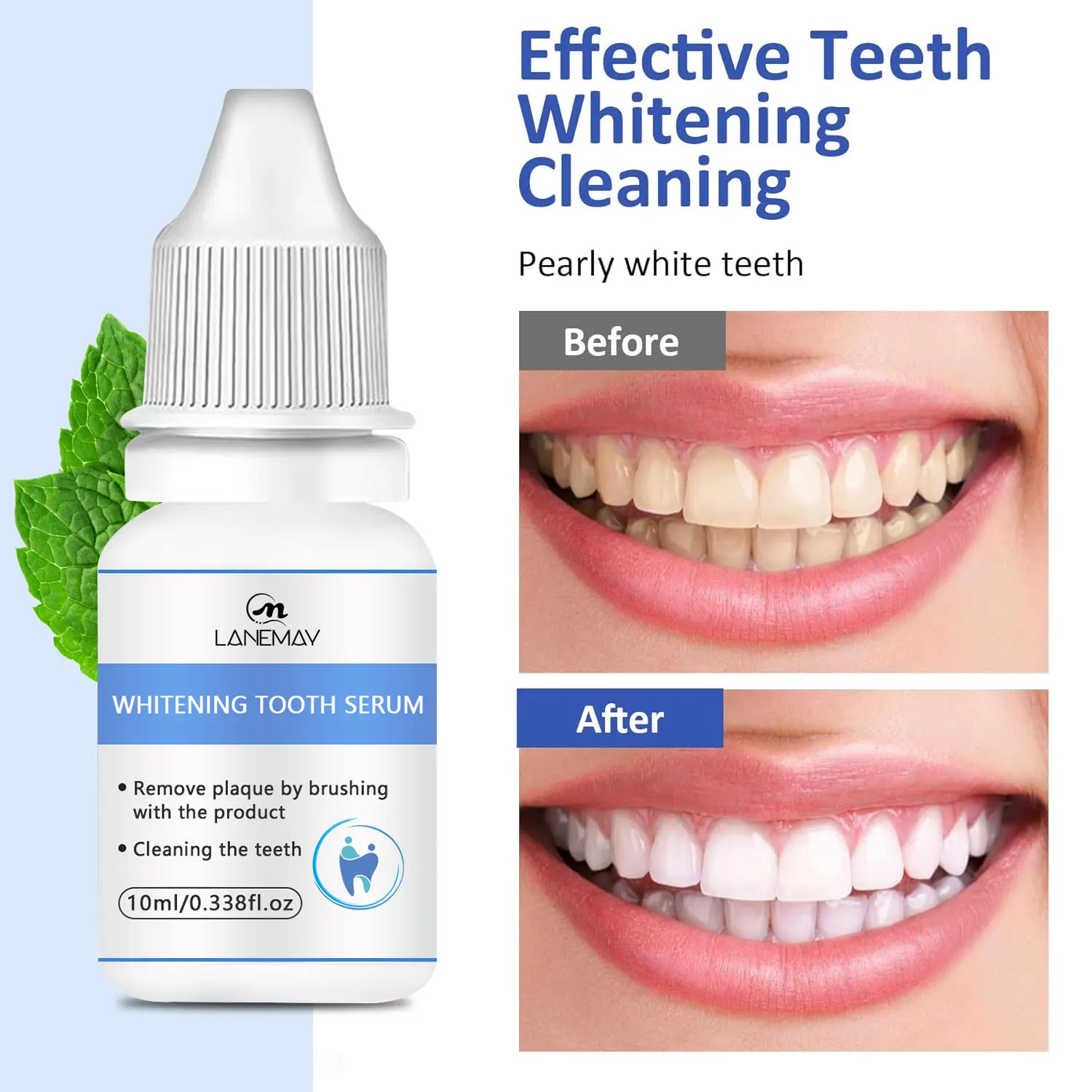 OEM Teeth Whitening Products Fastly Deep Cleaning Brightening Non Sensitive Instant And Visible Serum Plaque Remover For Teeth