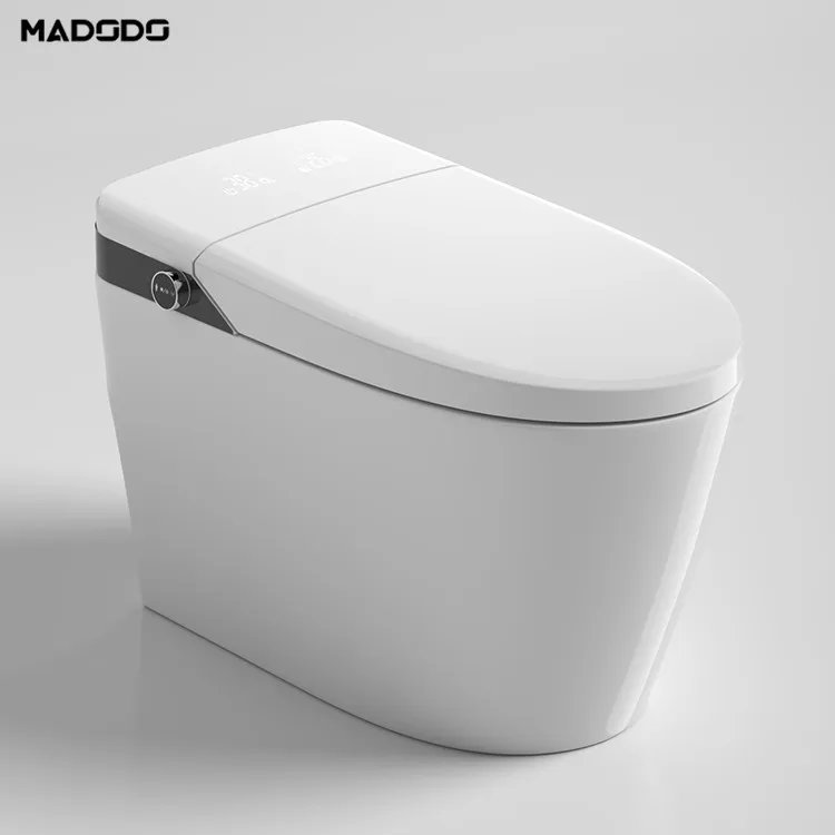 Watermark Modern Style Electronic Remote Intelligent Wc Toilet Bowl With Tank Ultraviolet Sterilization Open Cover Auto Toilet