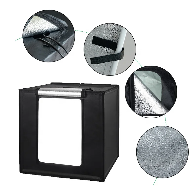 2020 professional 60cm mini led foldable soft fill portable simple product still life light with bracket camera Photo studio box