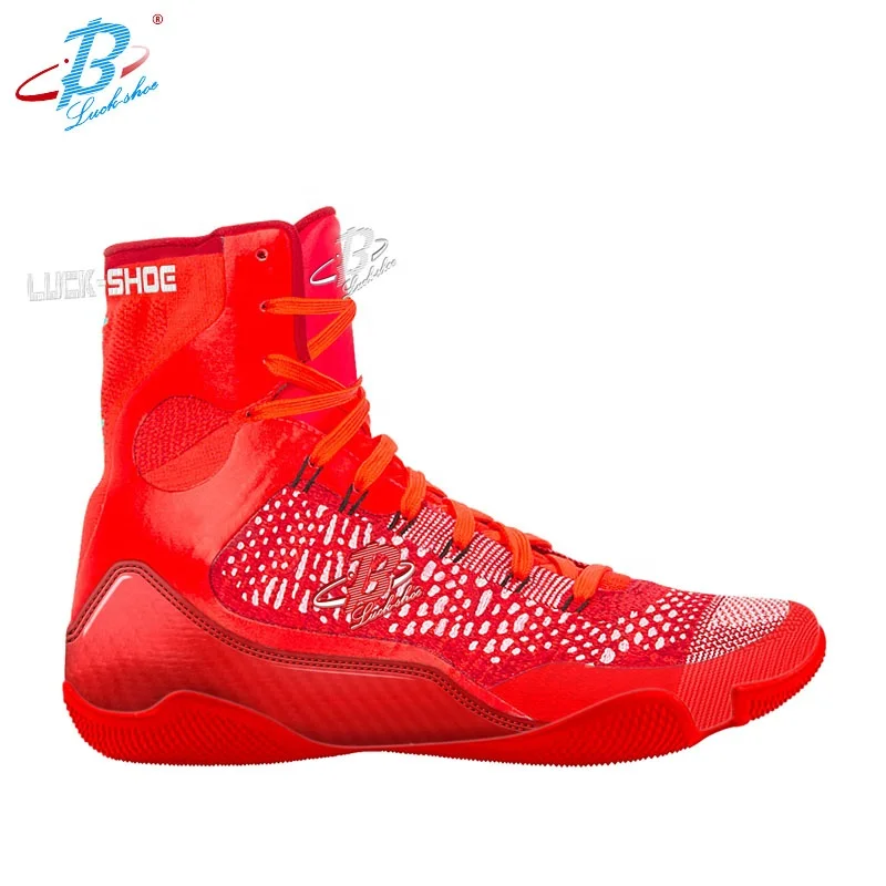 
2021 knit boxing shoes Wholesale custom make your own fashion professional boxing shoes bodybuilding shoes 
