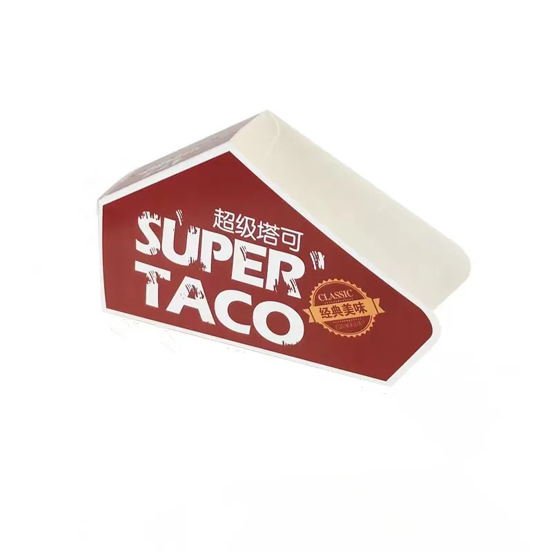 Customized Taco Packaging Box Super Taco Packaging Box Mexican Crispy Corn Cake Box