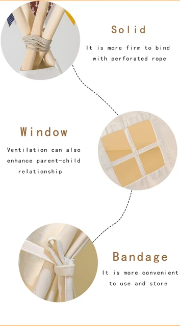 Детский игровой домик Love Tree для помещений, холщовая детская игрушечная палатка-вигвам из Индии