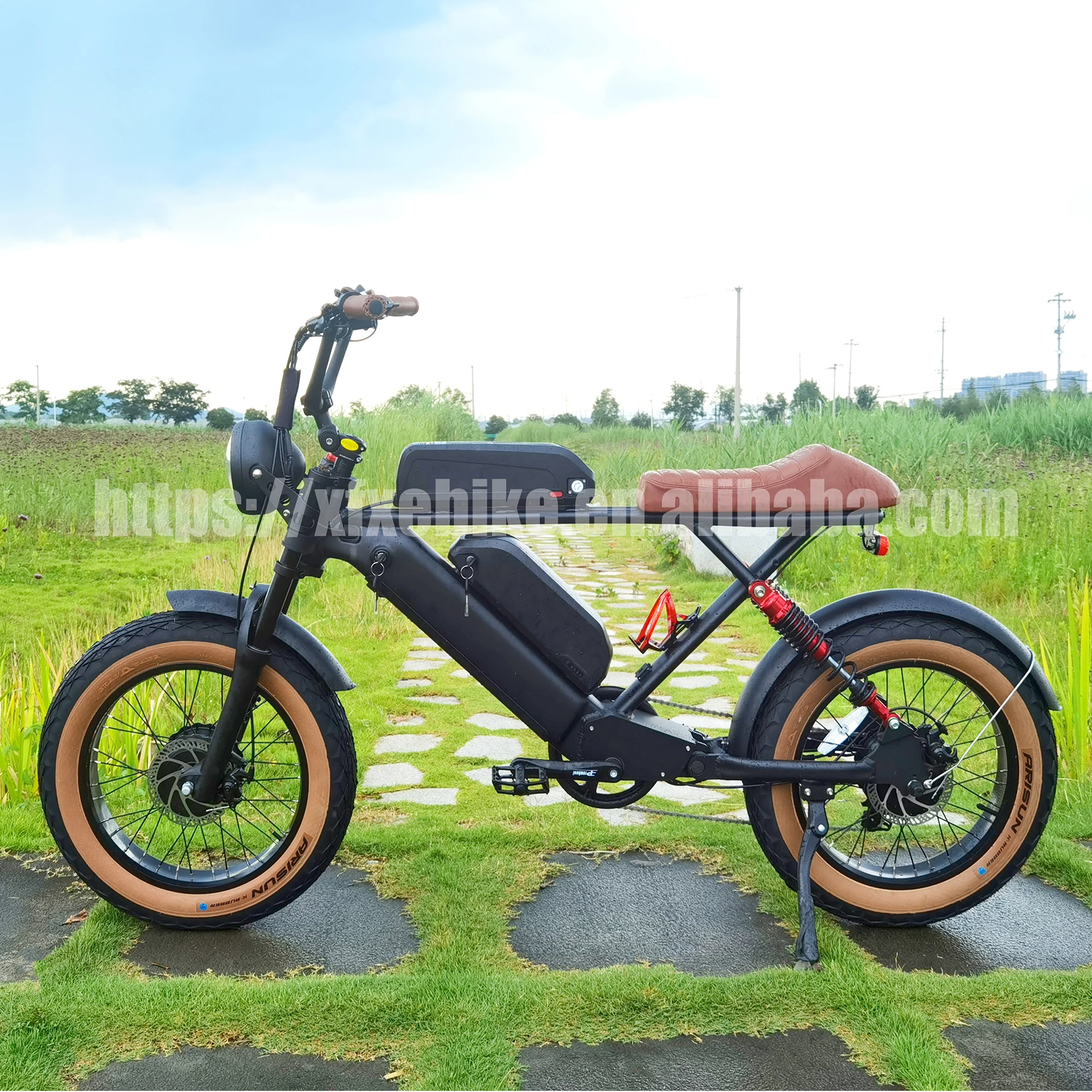 Dual Motor 48V F 500W & R 750W Powerful Electric Fat Bike 3 Battery Long Range Retro E-bikes Snow Electronic Bicycle