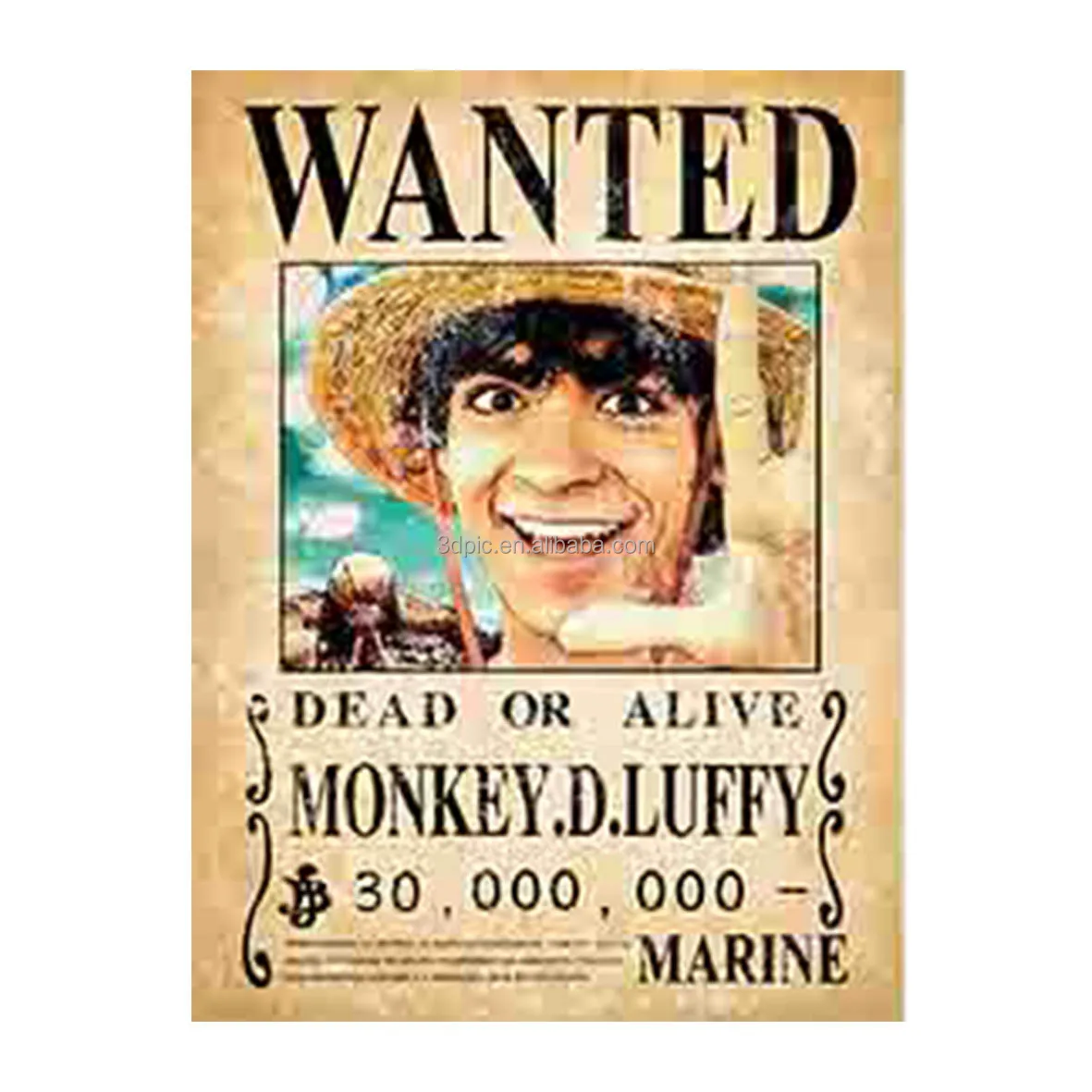 Wholesale /Custom 30*40CM 3D Wanted Seriecs 3D Flip Lenticular Poster Anime Prints 12x16 Picture Frame 30x40