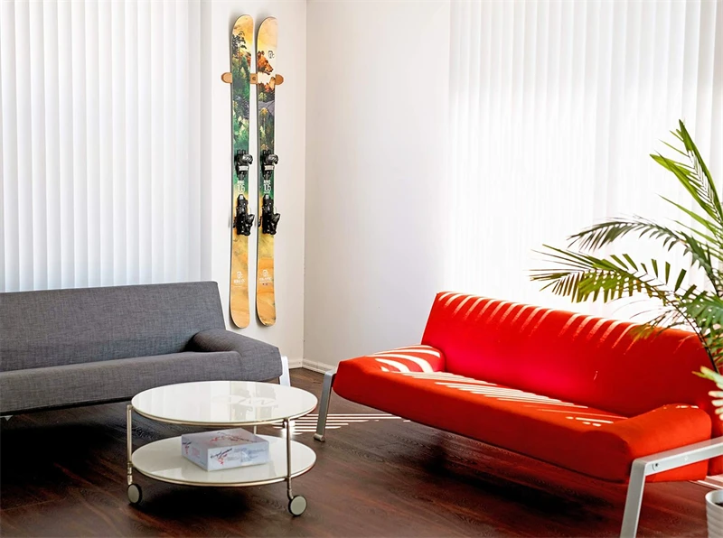 Wall Mounted Ski Board Organizer Holder Ski Storage Rack Ski Wall Rack Wakeboard Floor Standing Display Rack