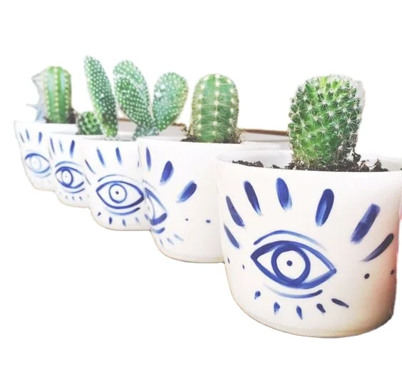 evil eyes flower pot garden large planters pot for outdoor plants