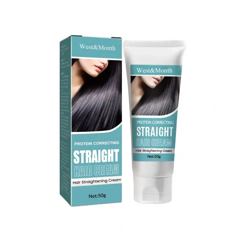 WEST MONTH Keratin Straight Hair Cream Protein Correcting Smoothing Hair Straightening Cream 50g
