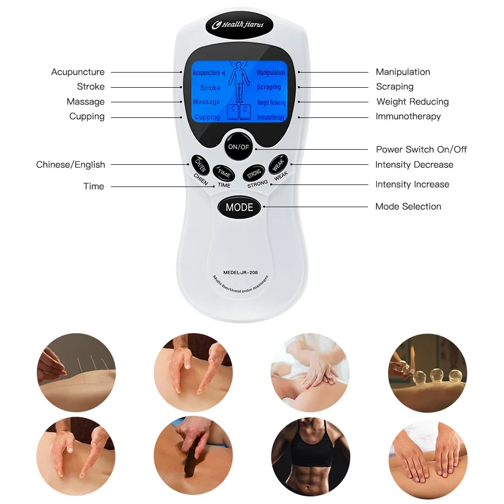 Full Body Physiotherapy Machine Electronic Pulse Muscle Stimulator Tens Unit Neck & Shoulder Massager Physical Therapy Equipment