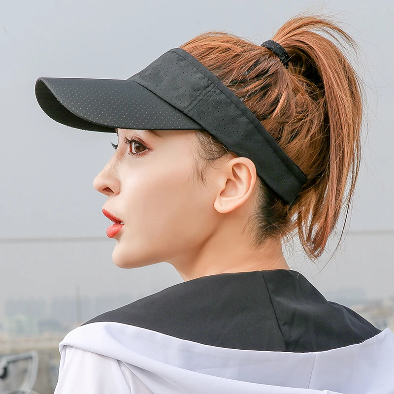 Индивидуальный Логотип Бег Гольф уличная быстросохнущая дышащая женская спортивная мужская полый козырек Солнцезащитная