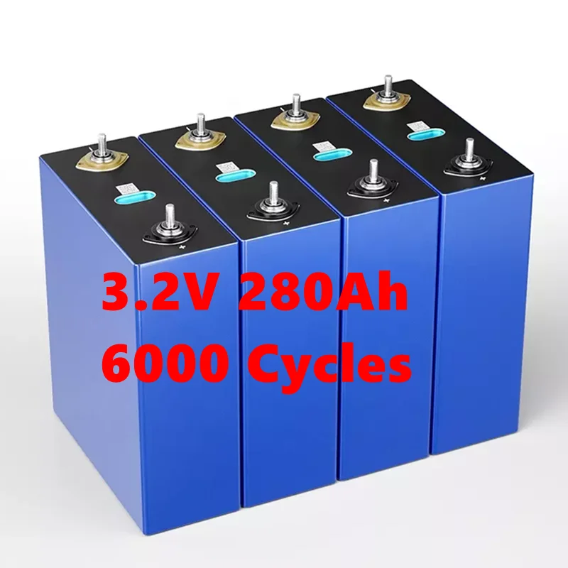 4PCS Prismatic 3.2v 280Ah Lifepo4 12V 280ah Lithium Ion Batteries 3.2V 100Ah 200Ah 280Ah 320Ah LiFePo4 Battery