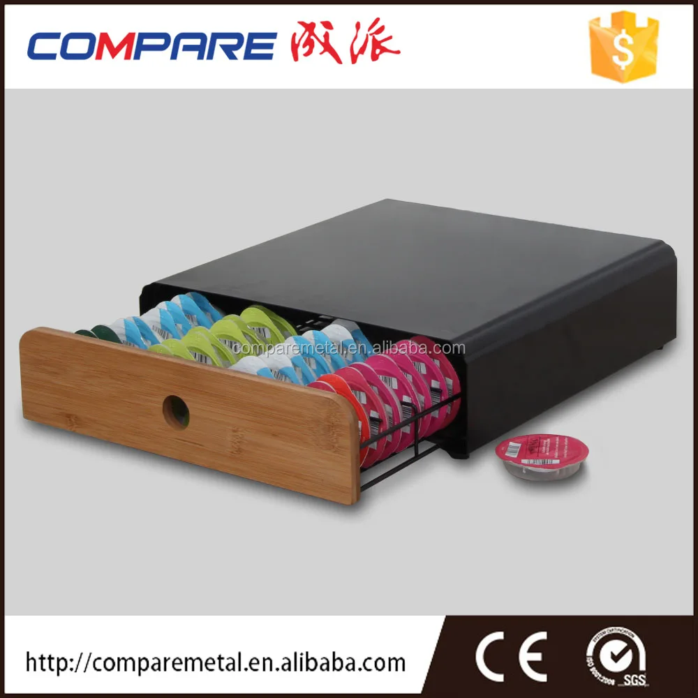 64pcs Mesh-Made Tassimo Coffee Pod Holder Functional Metal Drawer for Kitchen Storage Designed with OEM ODM Box Packed