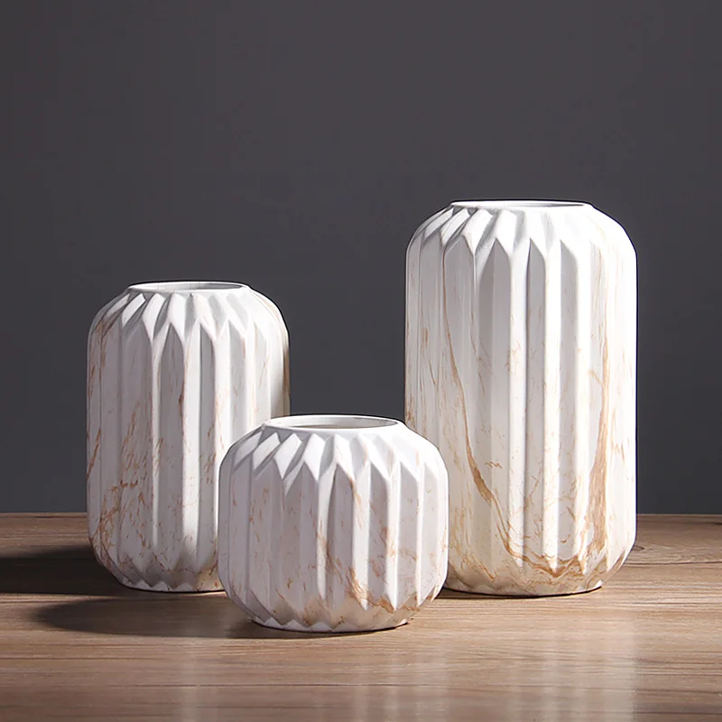 Top sale banquet porcelain vase vintage marble decoration for weddings centerpiece flower vases