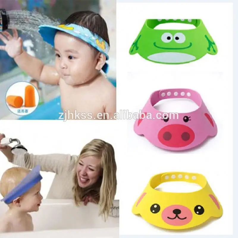 Toddler Kids Wash Hair Shield Direct Visor Caps Shampoo Bathing Shower Cap For Children Baby Care Sweet Lovely Baby Hats