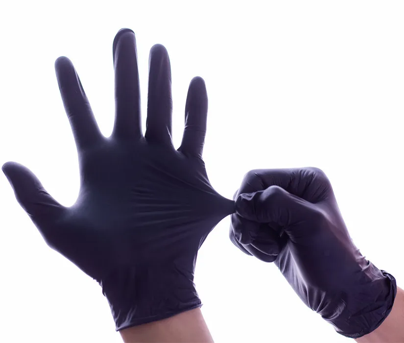 Good Quality Disposable Nitrile Gloves  Powder Free Black Hair Dye