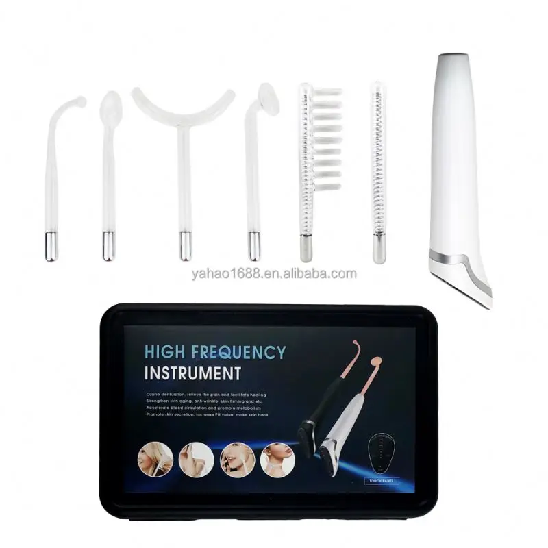 New Arrival Digital 6 Electrodes Violet Ray High Frequency Skin Therapy Wand