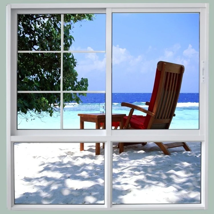 Гана алюминий рамки кухня синий тонированные стекло горизонтальные раздвижные сарай окна с 4 панели комаров